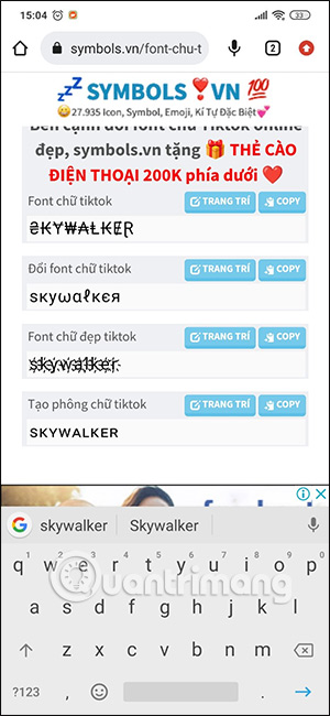 Cách đổi font chữ TikTok: ký tự, hình vuông, icon