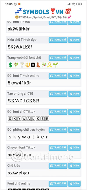 Cách đổi font chữ TikTok: ký tự, hình vuông, icon - Ảnh minh hoạ 3