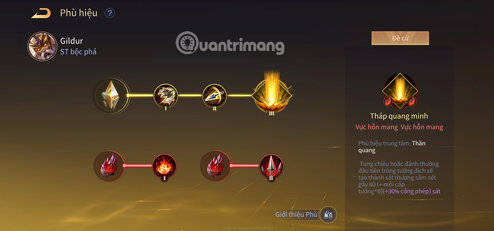 Phù hiệu cho Gildur trong mùa 23