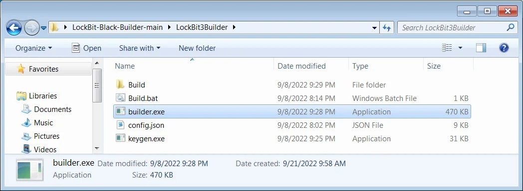 Các file builder LockBit 3.0