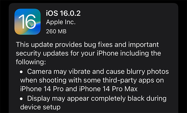 iOS 16.0.2 