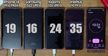 iPhone 14 Pro Max và smartphone Android đọ tốc độ sạc 