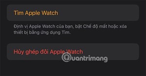 Cách hủy ghép đôi Apple Watch