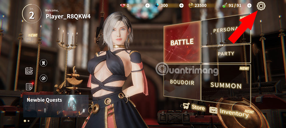 Cách nhập code Rise of Eros