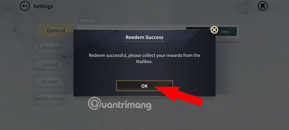 Cách nhập code Rise of Eros