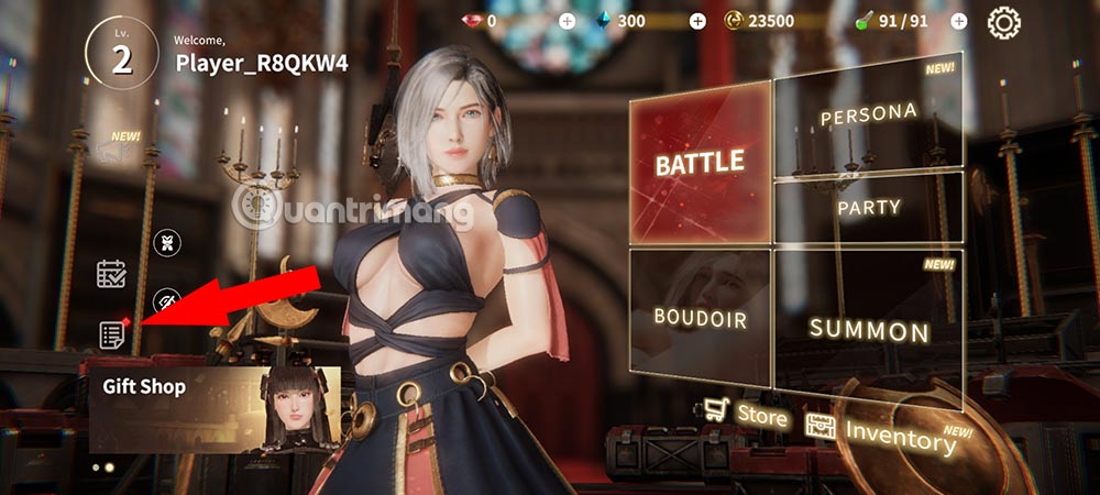 Cách nhập code Rise of Eros