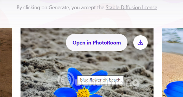 Tùy chọn ảnh trên AI Background Generator