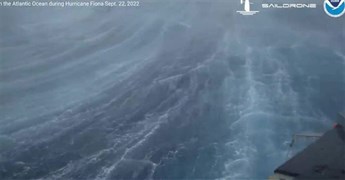 Cảnh tượng diễn ra bên trong bão do thuyền tự lái ghi lại