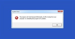 Cách sửa lỗi D3dcompiler_42.dll Not Found 
