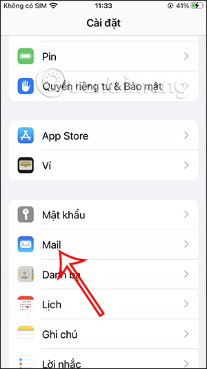Ứng dụng Mail iOS 16