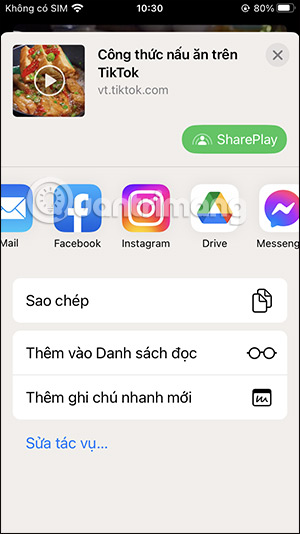 Chọn ứng dụng gửi tin nhắn video