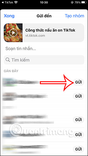 Gửi video TikTok