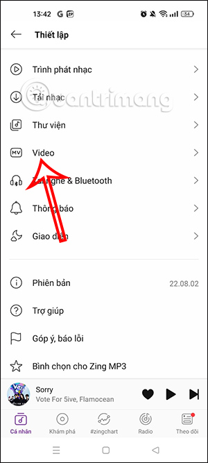 Quản lý Video Zing Mp3