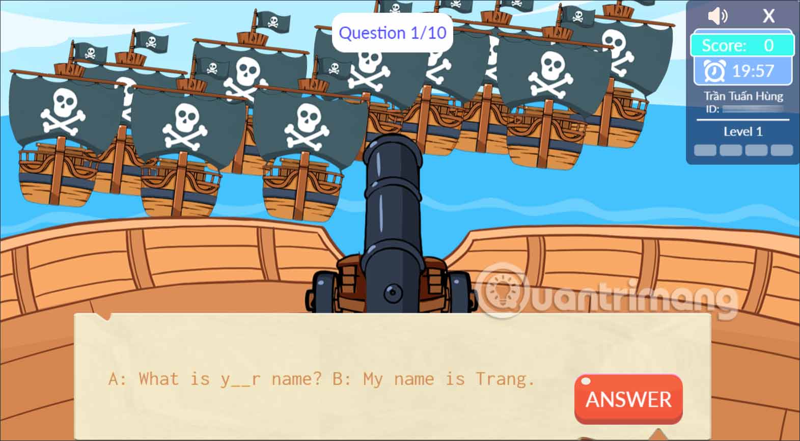 Điền từ còn thiếu trong bài thi IOE