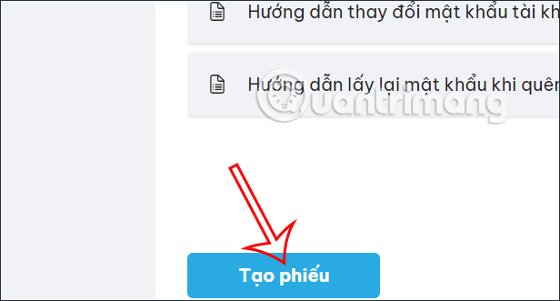 Điền phiếu thông tin IOE