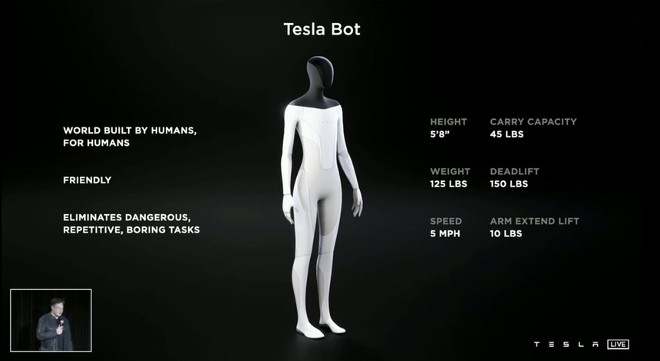 Thiết kế hoàn chỉnh của robot Optimus mà Tesla hướng tới