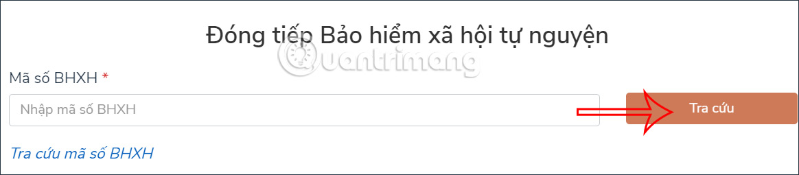 Tra cứu BHXH tự nguyện online