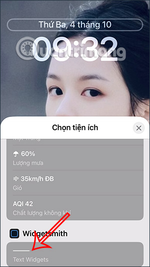 Chọn Widgetsmith