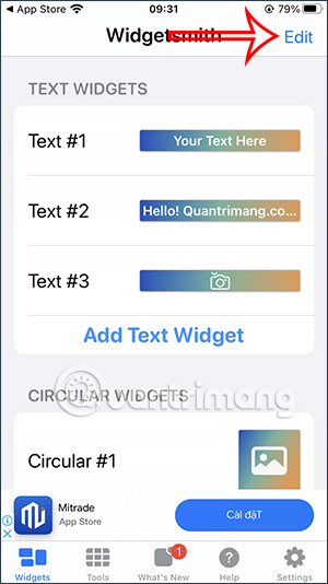 Chỉnh list nội dung màn hình khóa iPhone