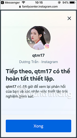 Kết nối 2 tài khoản giám sát Instagram