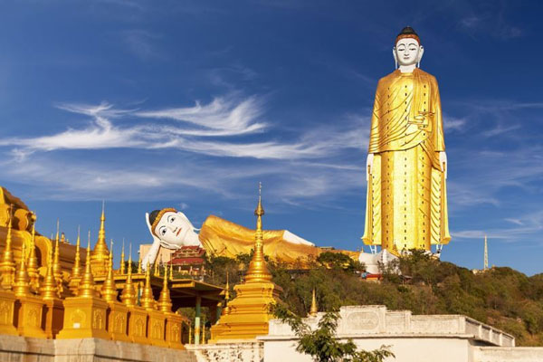 Bức Tượng Phật Laykyun Sekkya ở Monywa Myanmar cao 129m