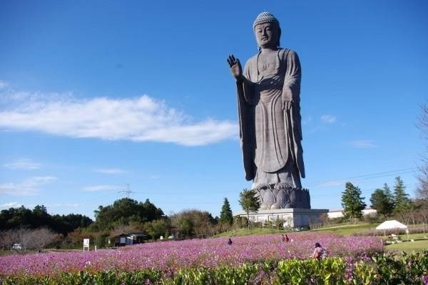 Bức tượng Đại Tượng Phật A Di Đà Ushiku Daibutsu ở Ibaraki Nhật Bản cao 120m