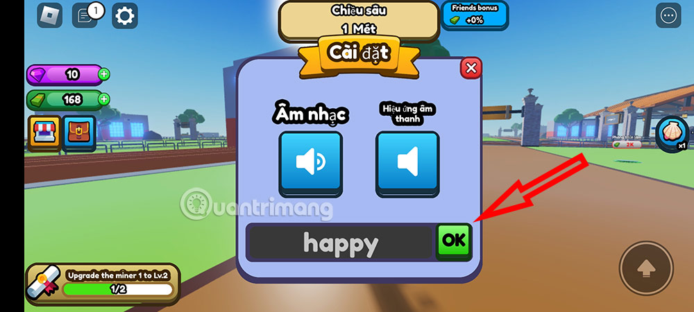 Cách đổi code Treasure Digging Tycoon