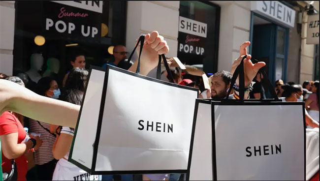 Một số điểm bán hàng của Shein
