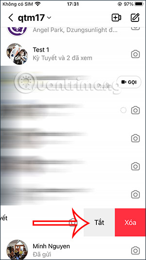 Tắt trên Instagram