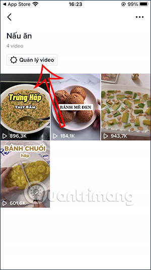 Quản lý video TikTok