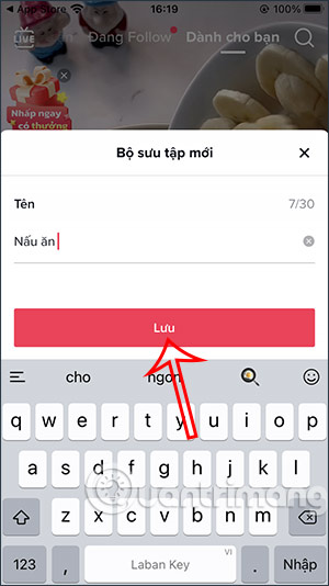 Nhập tên bộ sưu tập video TikTok