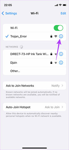 Thông tin WiFi