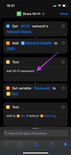 Nhấn vào trường có nội dung Add Wi-Fi password
