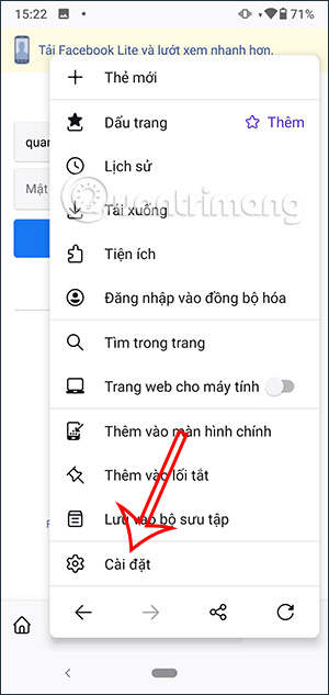 Cài đặt Firefox Android