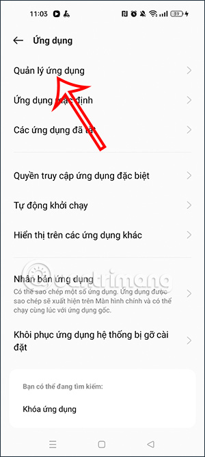 Quản lý ứng dụng trên Oppo