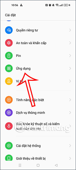 Ứng dụng trên Oppo