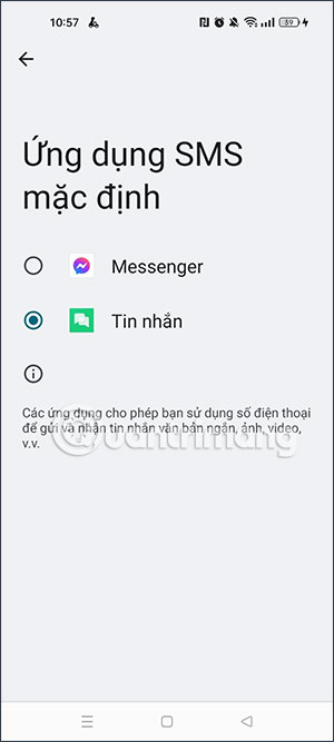 Thay ứng dụng mặc định