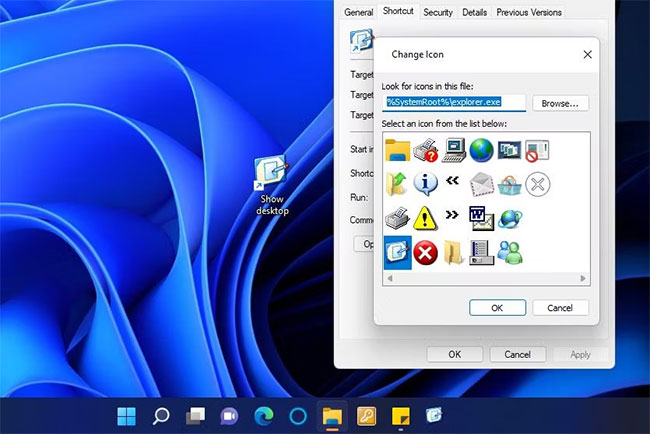 Hiển thị desktop bằng menu Power User