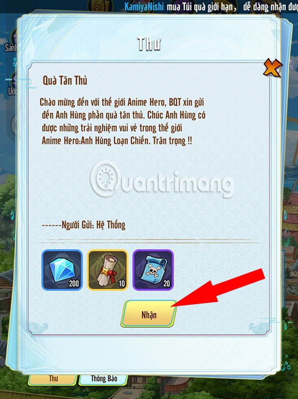 Hướng dẫn nhập code Anime Hero: Anh Hùng Loạn Chiến