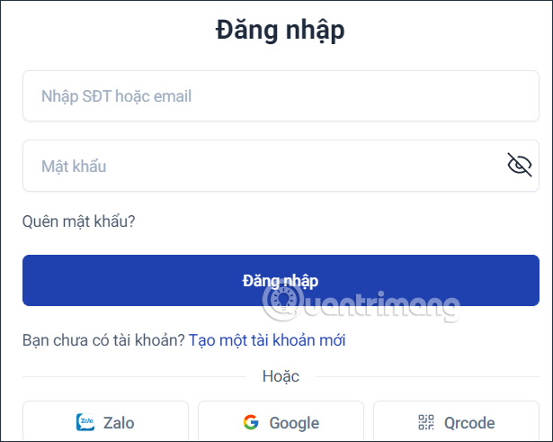 Đăng nhập Azota trên máy tính