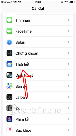 Ứng dụng Thời tiết
