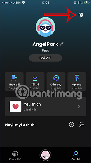 Cài đặt Nhaccuatui