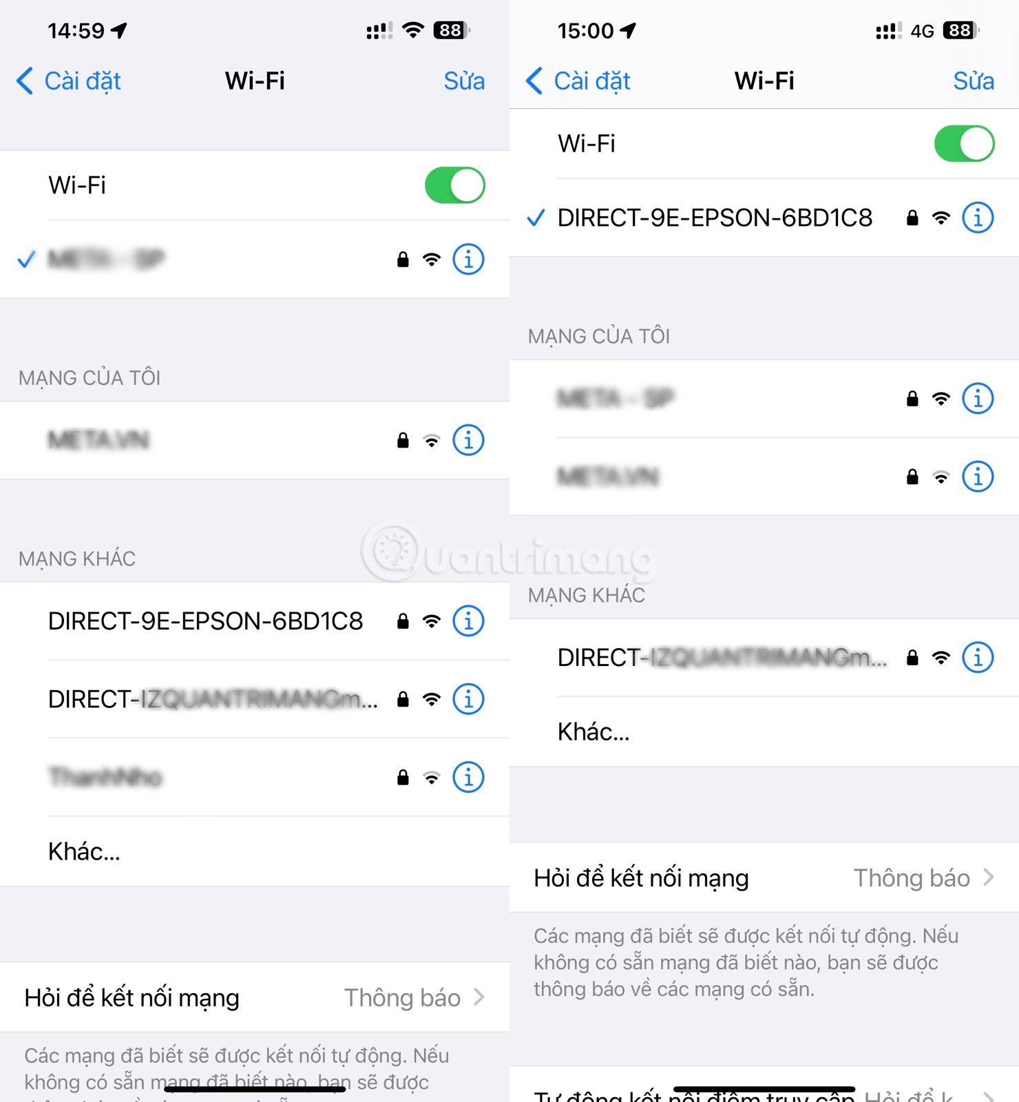 Kết nối WiFi Direct trên smartphone