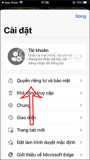 Quyền riêng tư Microsoft Edge