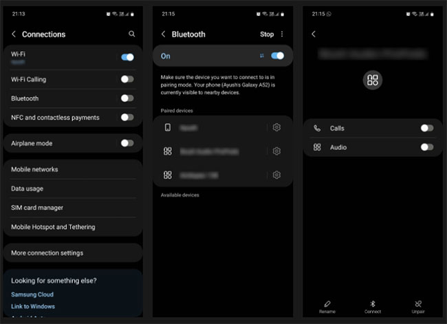 Không thể kết nối tai nghe không dây, đồng hồ thông minh hoặc bất kỳ phụ kiện Bluetooth nào khác với điện thoại