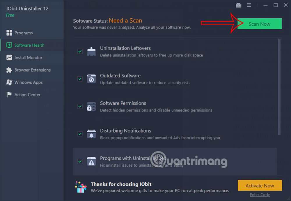 Software Heath trên IObit Uninstaller