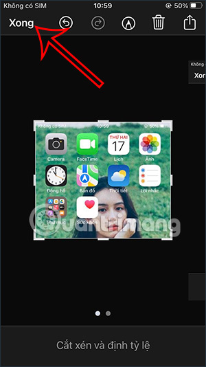 Cắt ảnh chụp màn hình iPhone