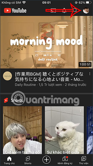 Truy cập kênh YouTube