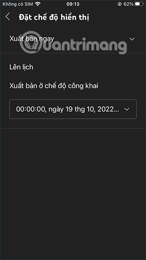 Lên lịch đăng YouTube Shorts