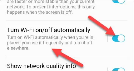 “Turn Wi-Fi On/Off Automatically” (